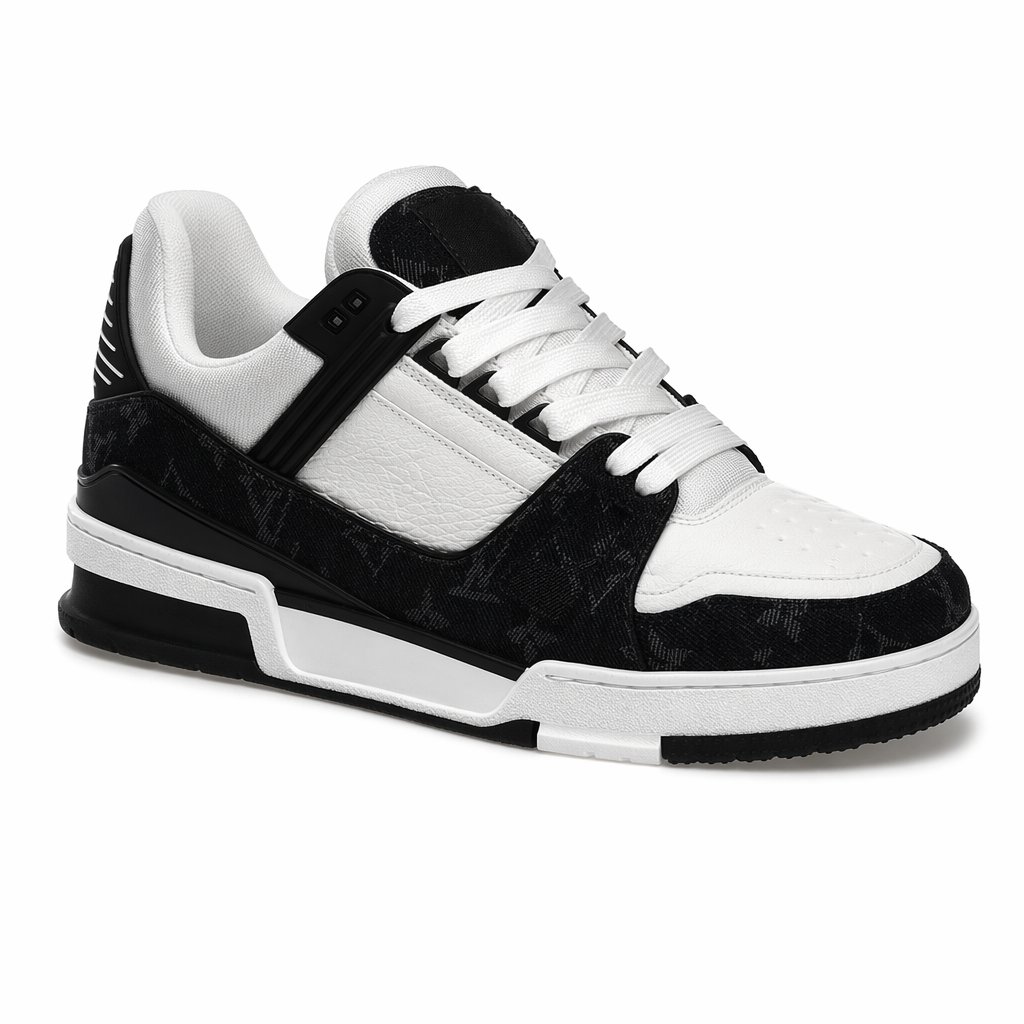 High-Top Chunky Sneaker · White/Black