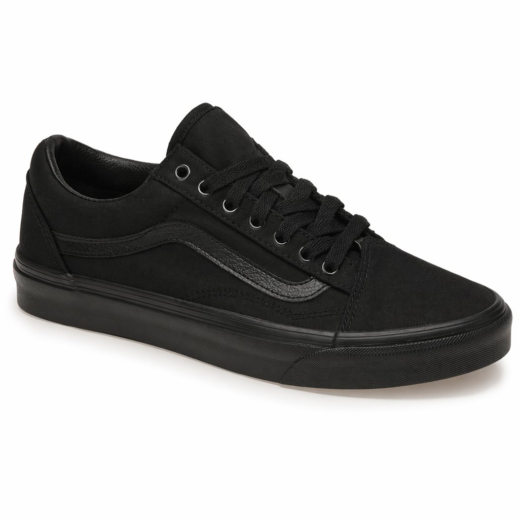 Classic Low-Top Canvas Skate Sneaker · Triple Black
