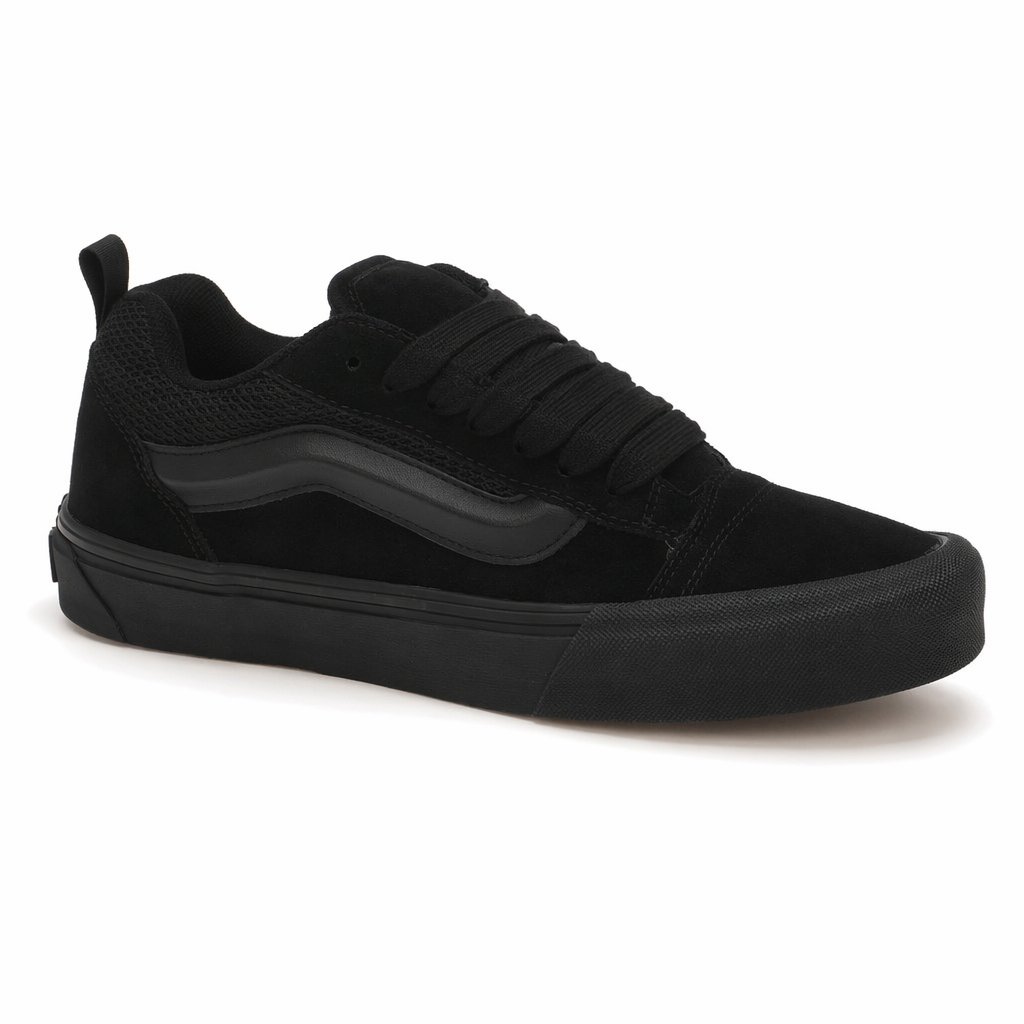 Chunky Low-Top Canvas Skate Sneaker · Triple Black