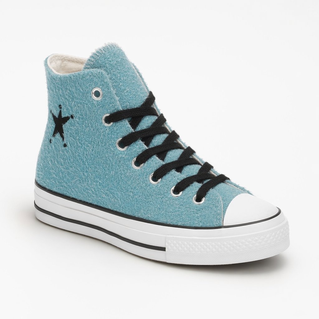 High-Top Canvas Sneaker · Sky Blue