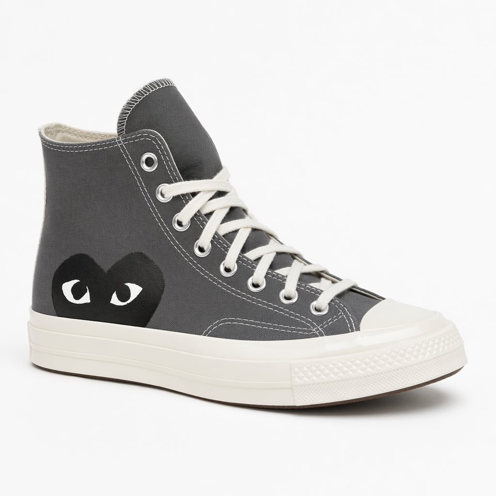 High-Top Canvas Sneaker · Steel Grey/Black