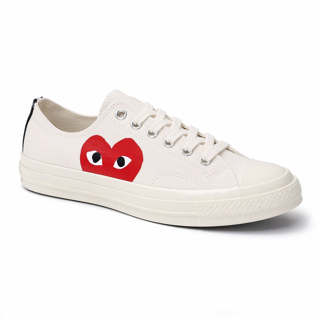 Low-Top Canvas Sneaker · Milk White