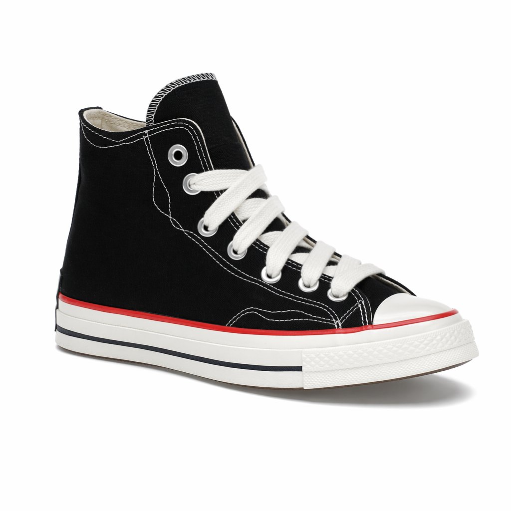 High-Top Canvas Sneaker · Black/White