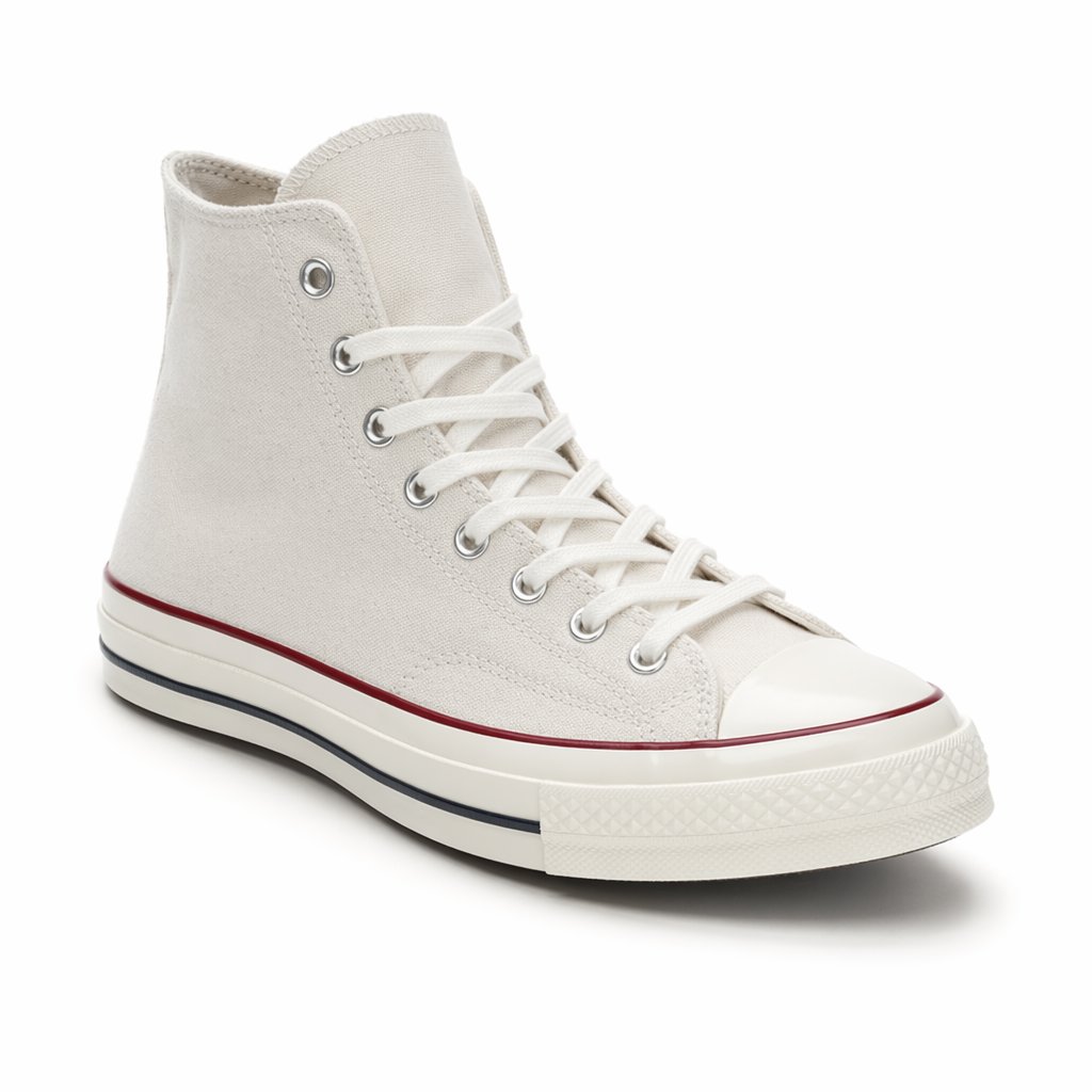 High-Top Canvas Sneaker · Parchment