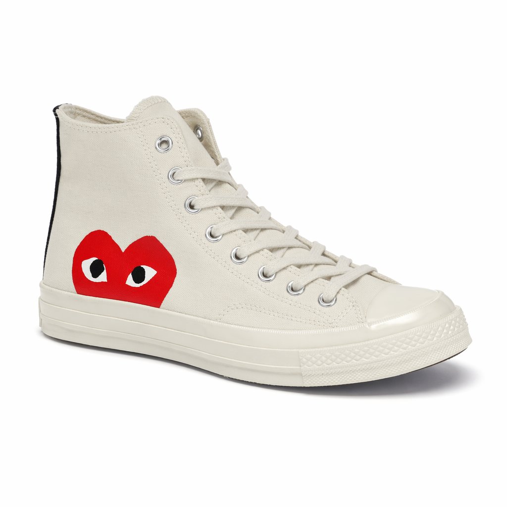 High-Top Canvas Sneaker · Milk White