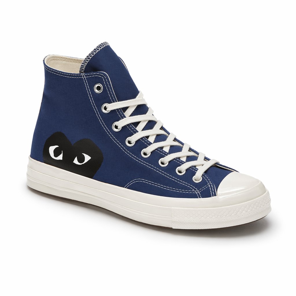 High-Top Canvas Sneaker · Blue Quartz