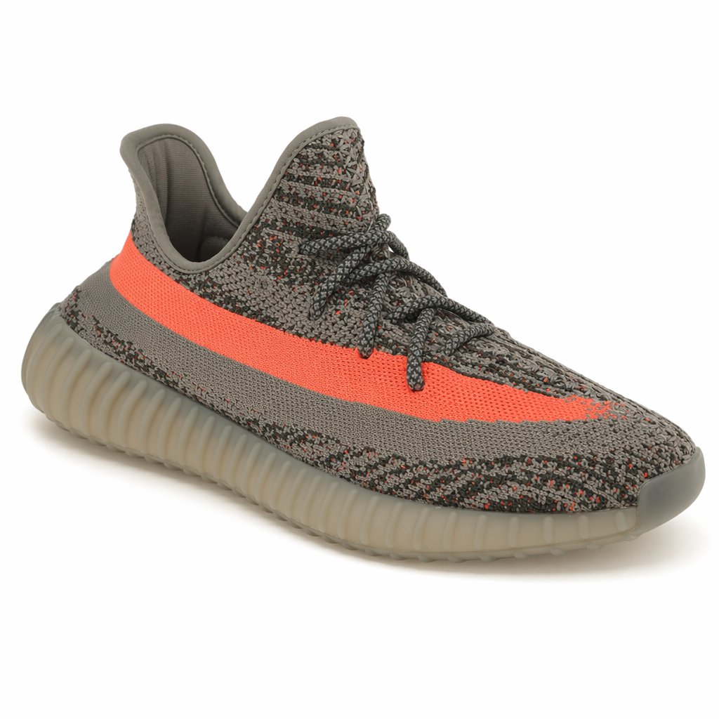 Knit Low Runner Sneaker · Grey/Solar Red
