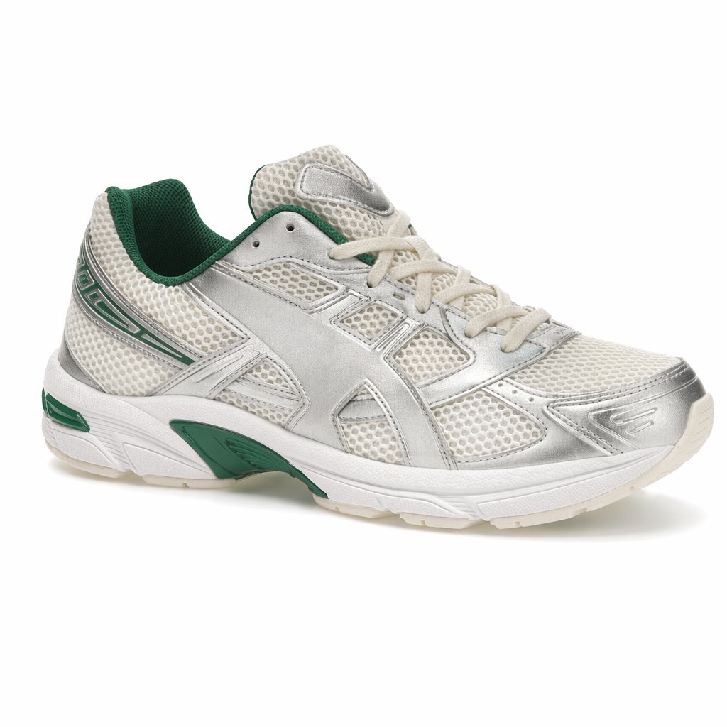 Retro Cushioned Running Sneaker · Cream/Kale