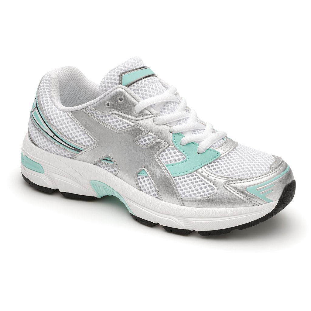 Retro Cushioned Running Sneaker · White/Black (GS)