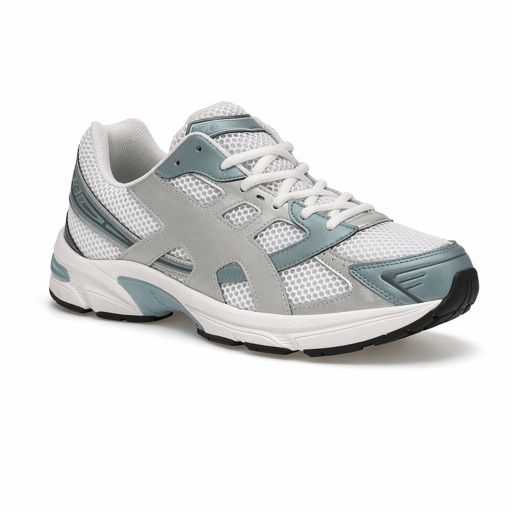 Retro Cushioned Running Sneaker · White/Grey