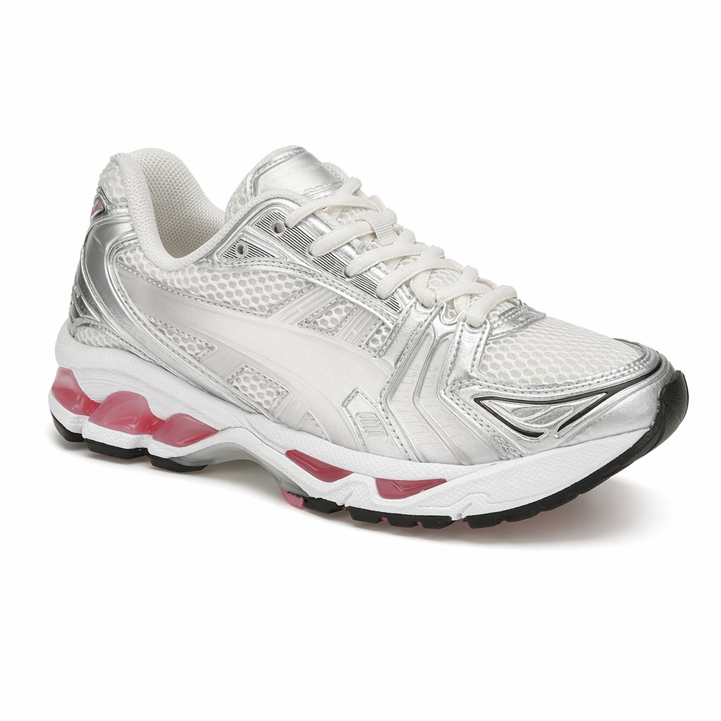 Y2K Cushioned Running Sneaker · Cream/Pink