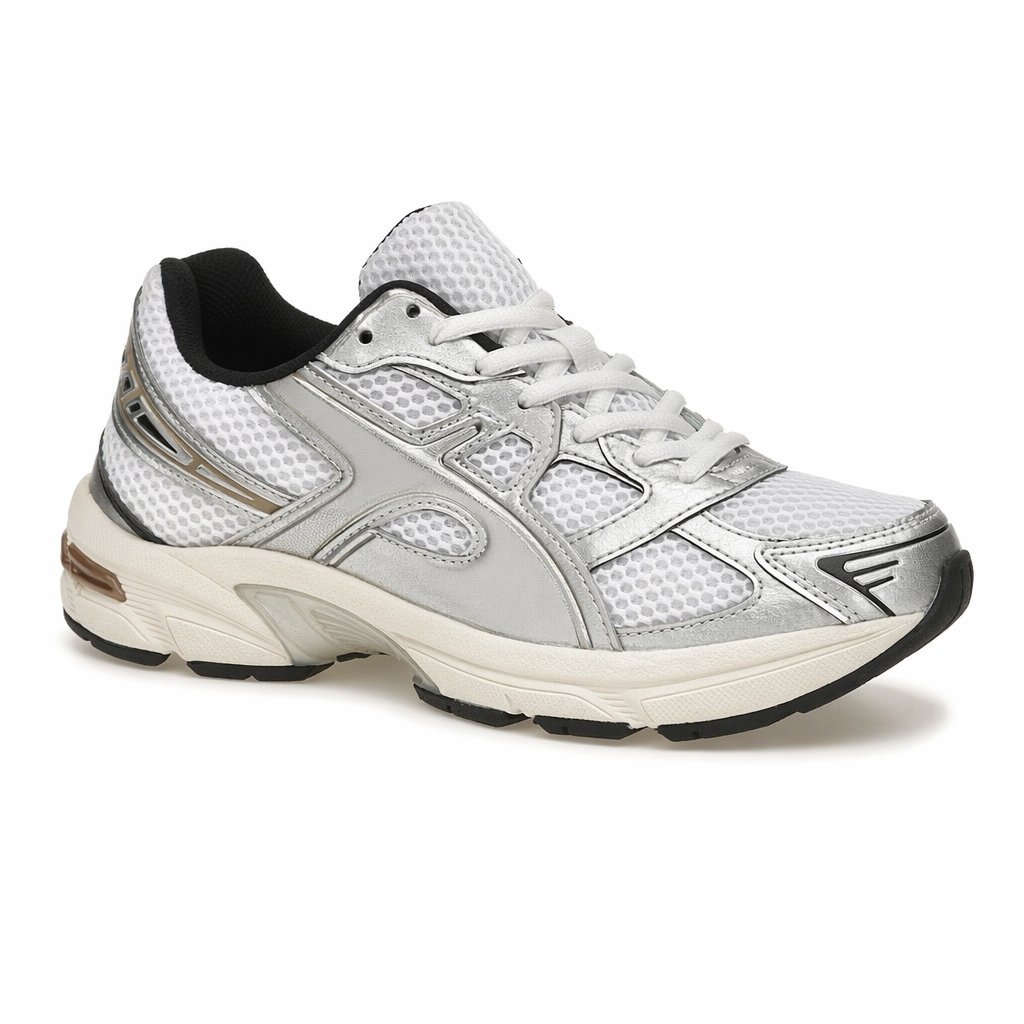 Retro Cushioned Running Sneaker · White/Clay
