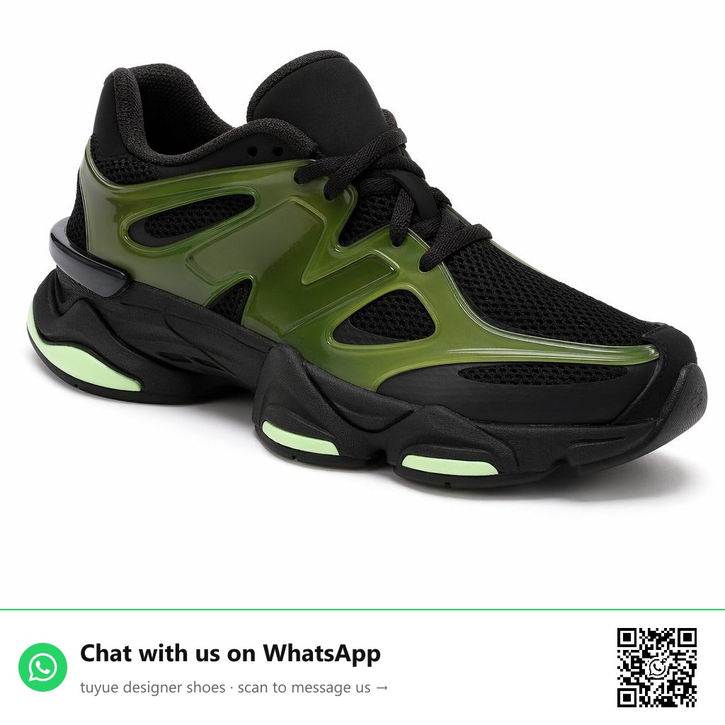 Chunky Retro Dad Sneaker · Green/Black