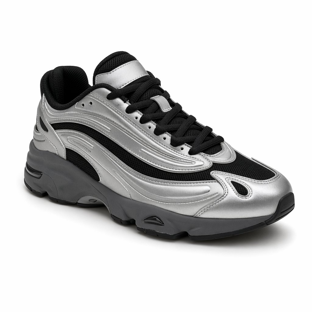 Retro Dad Sneaker · Black/Silver
