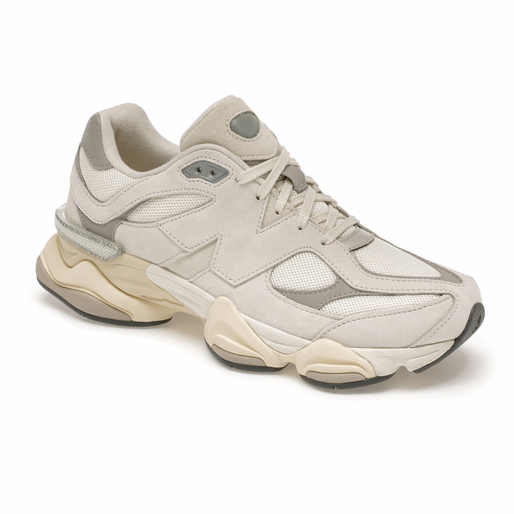 Chunky Retro Dad Sneaker · Sea Salt/White
