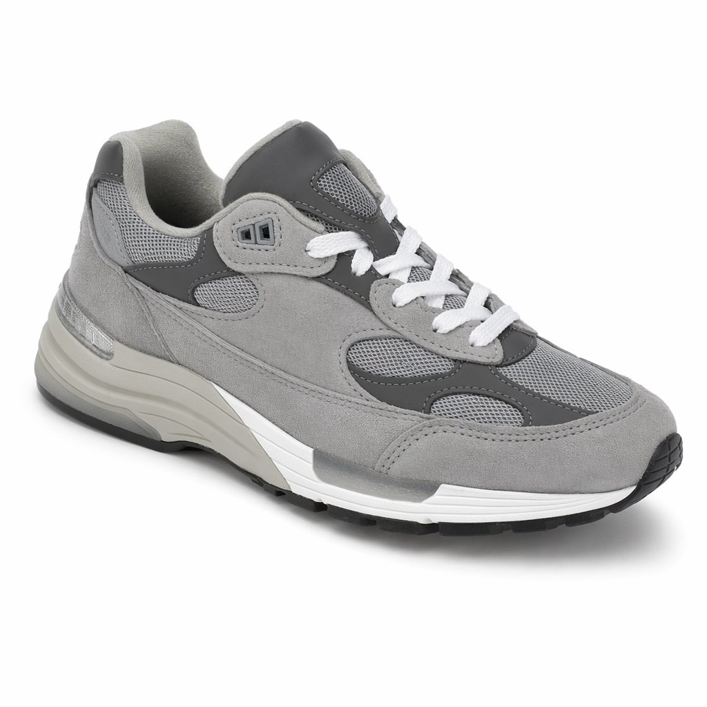 Retro Suede Runner · Grey/Metallic Silver