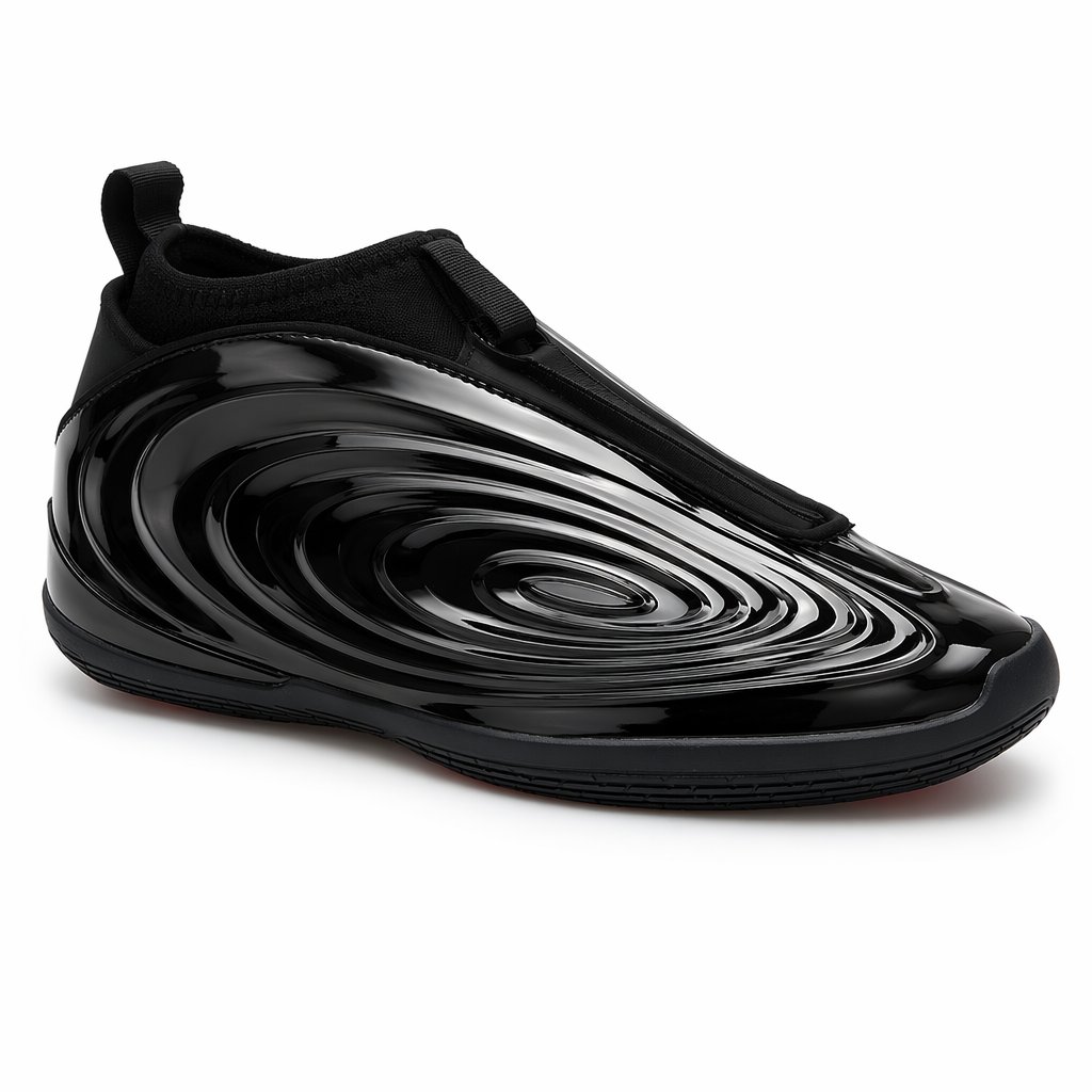 Cushioned Basketball Sneaker · Black/Red