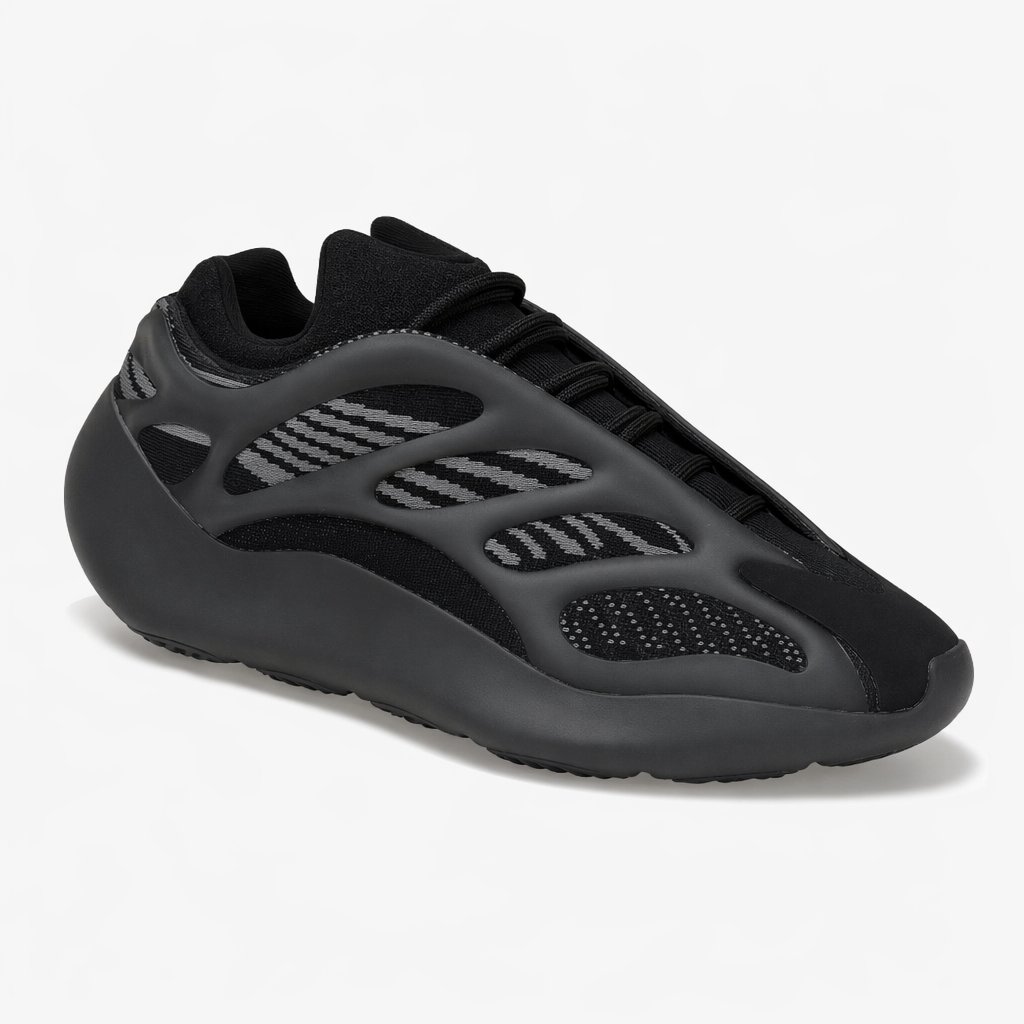 Caged Knit Runner Sneaker · Dark Grey