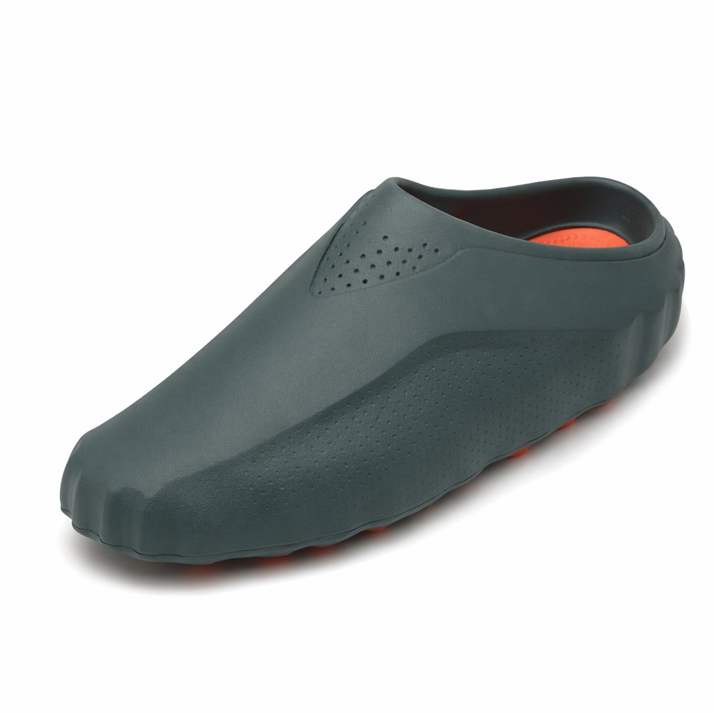 Cushioned Slide Sandal · Slate/Crimson