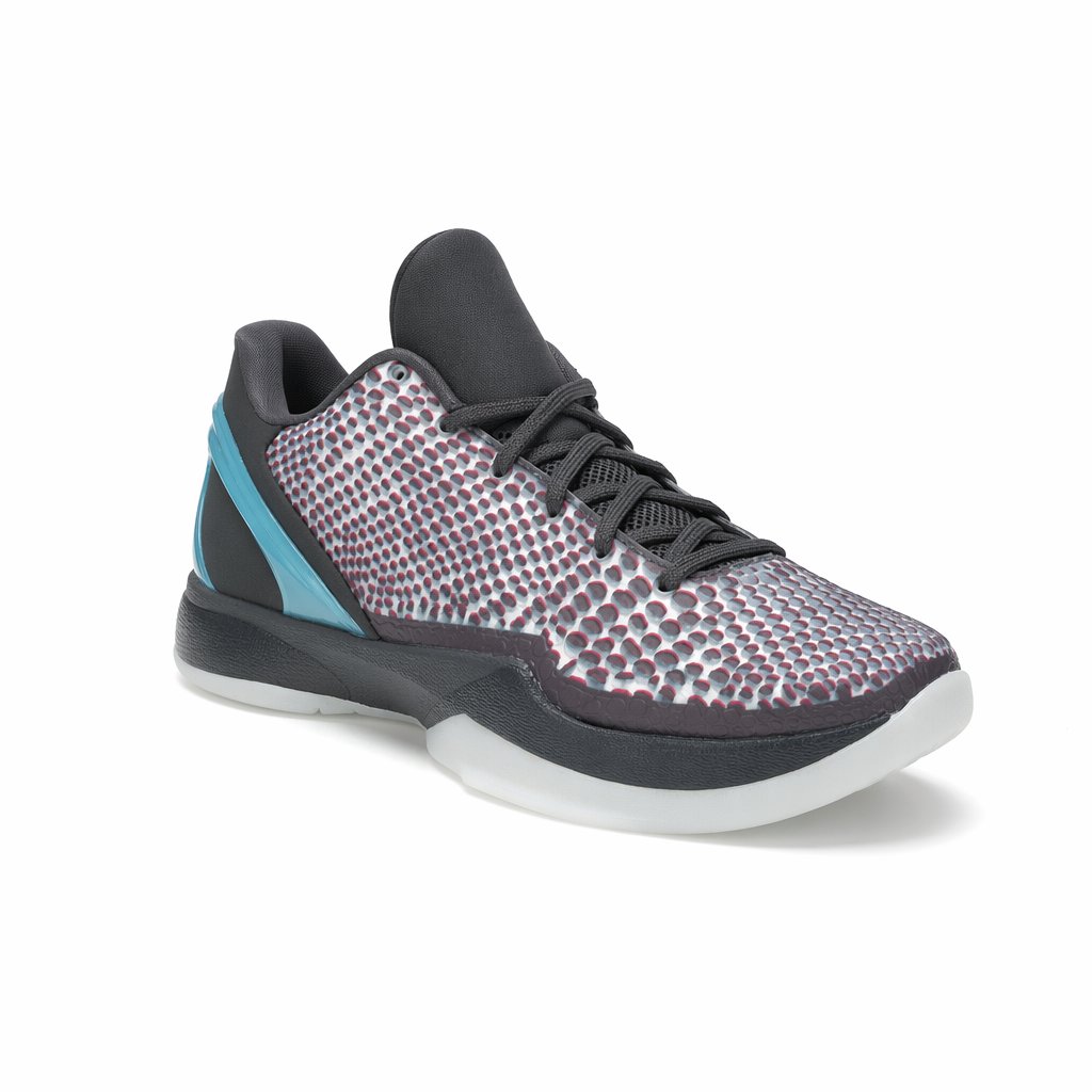Low-Top Cushioned Basketball Sneaker · Grey/Blue/Red