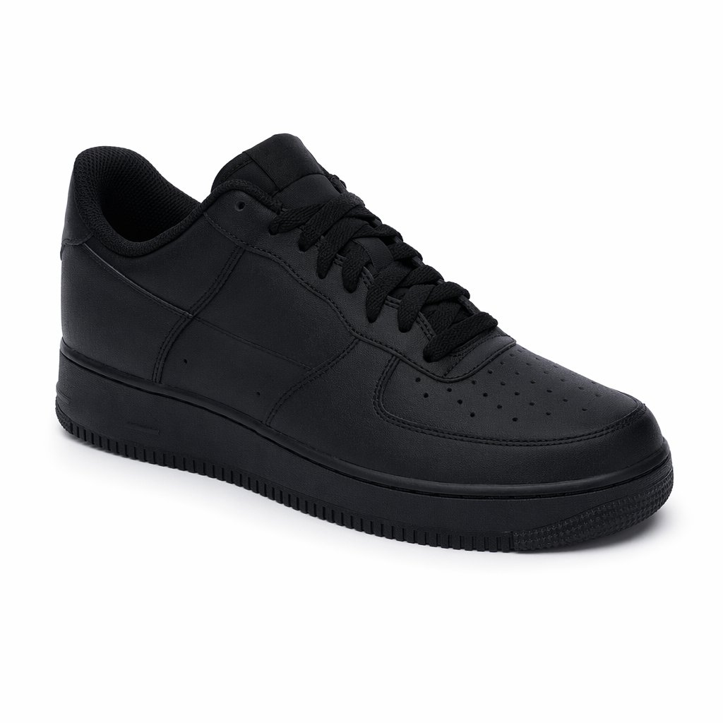 Classic Low-Top Leather Sneaker · Triple Black