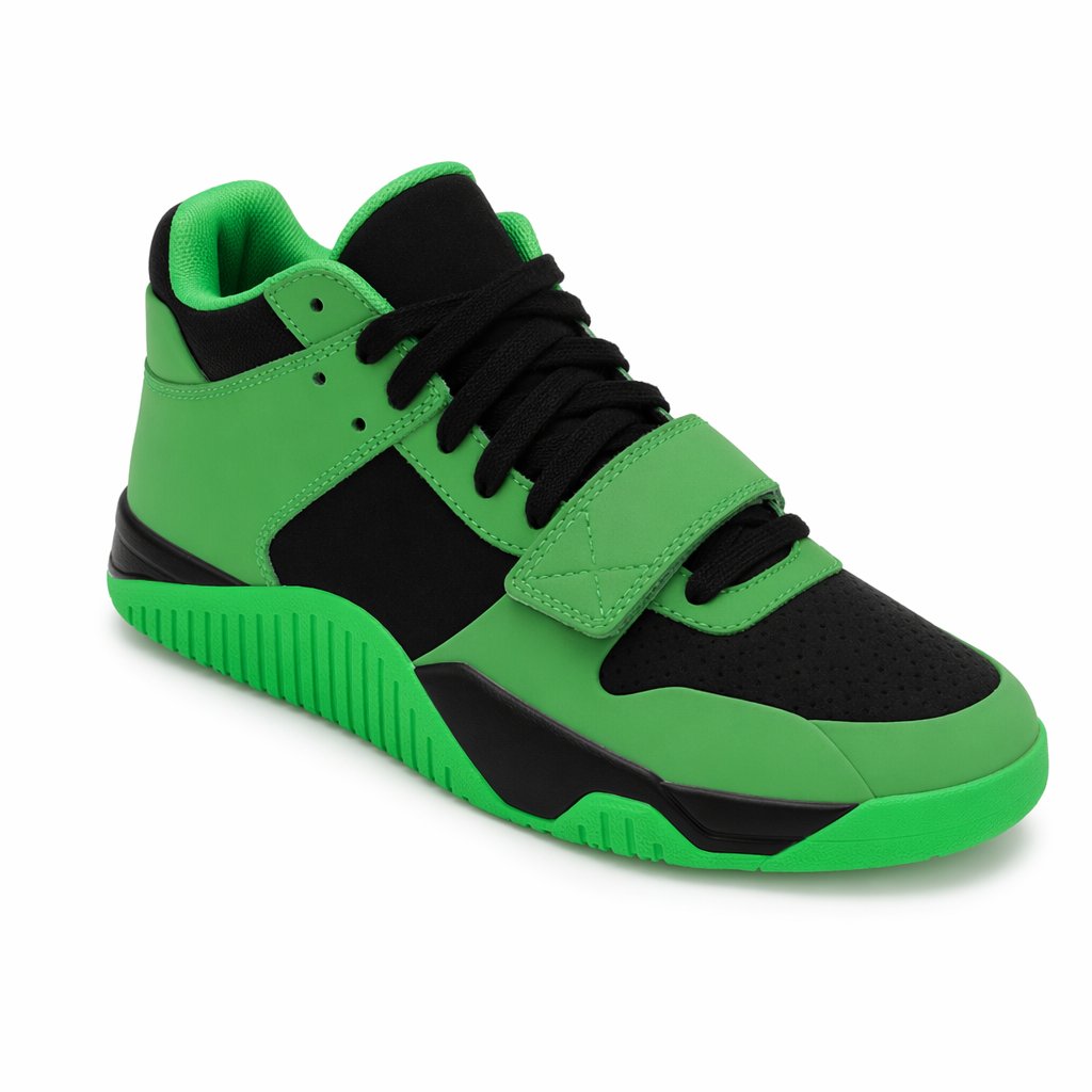 Mid-Top Basketball Sneaker · Green/Black