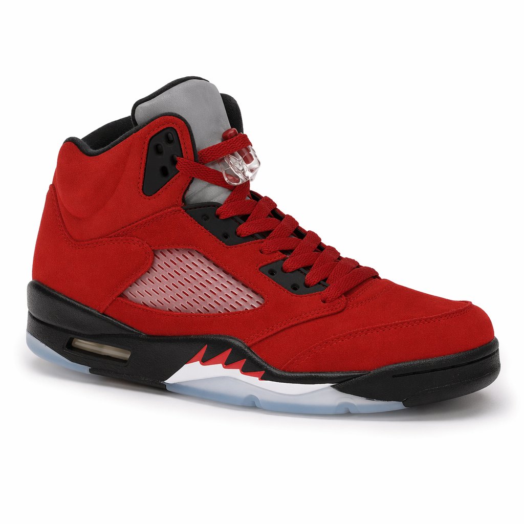 Mid-Top Reflective Basketball Sneaker · Varsity Red/Black