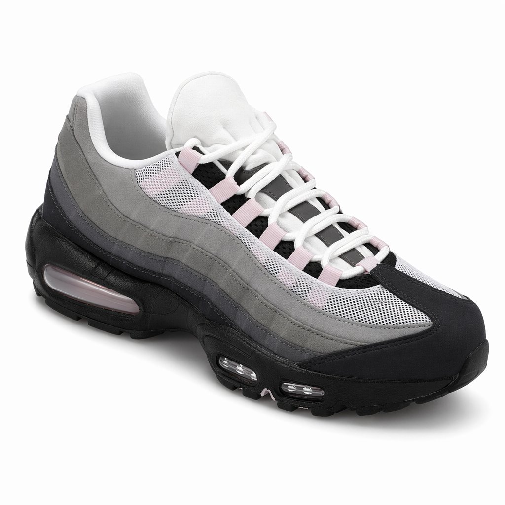 Layered Mesh Running Sneaker · Black/Pink (Women's)
