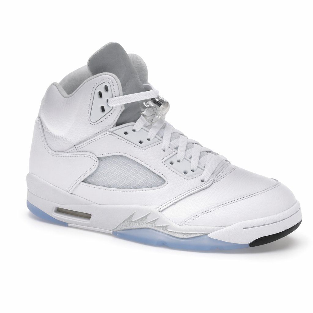 Mid-Top Reflective Basketball Sneaker · White/Silver/Black