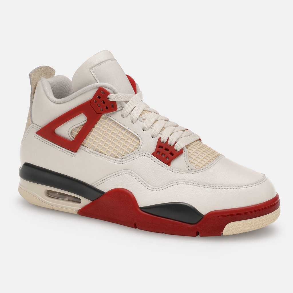 Mid-Top Mesh Basketball Sneaker · Sail/Cinnabar