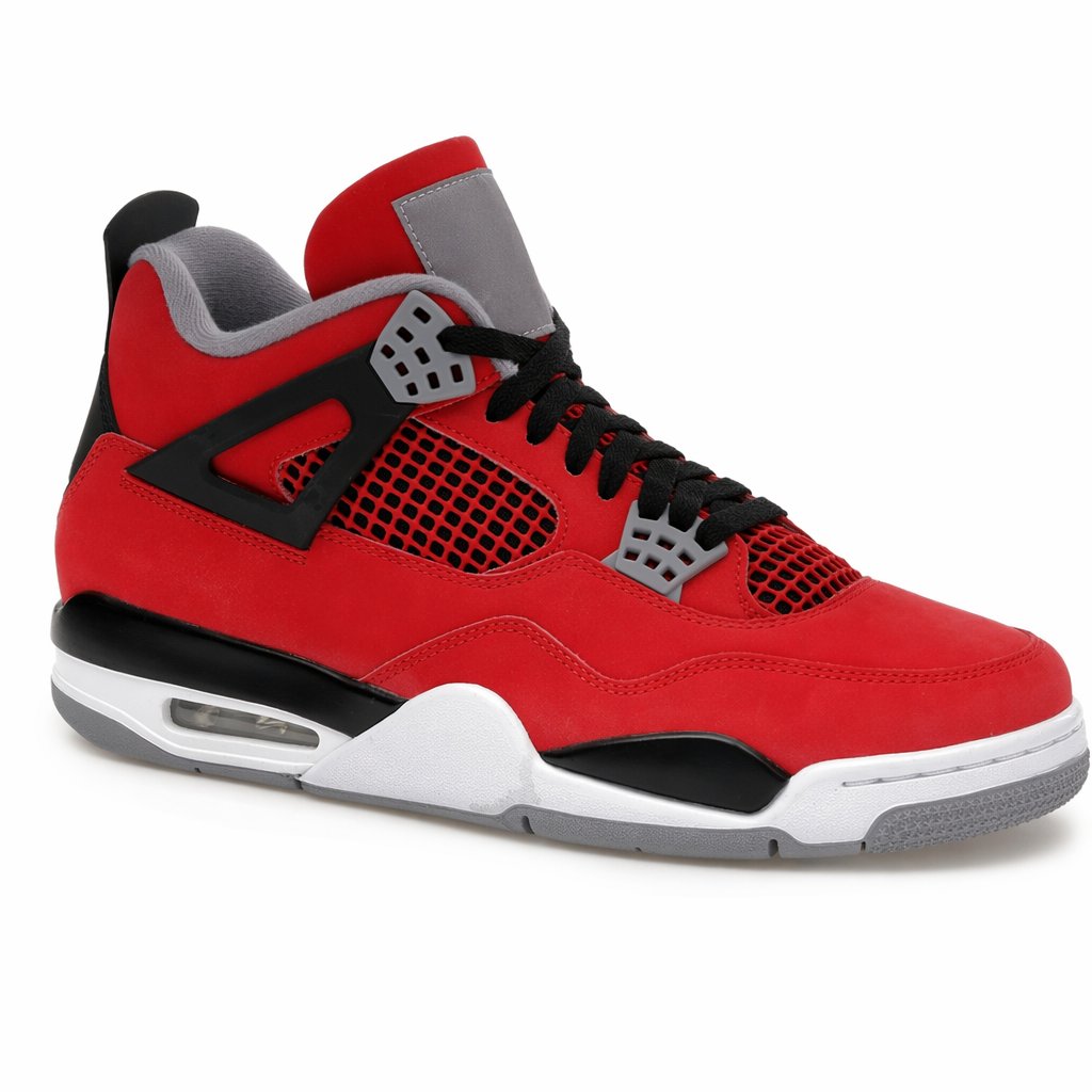 Mid-Top Mesh Basketball Sneaker · Fire Red/White