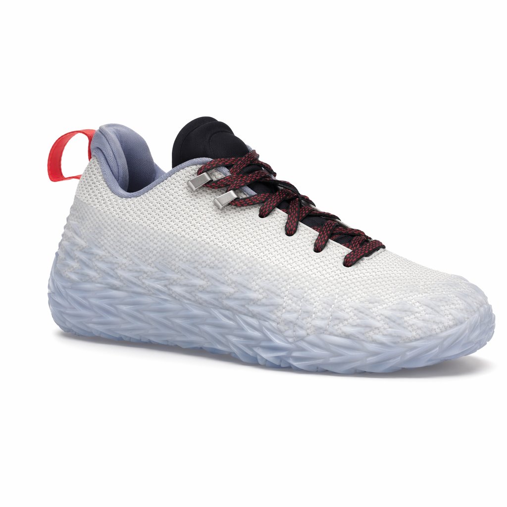 Cushioned Basketball Sneaker · Silver/Blue