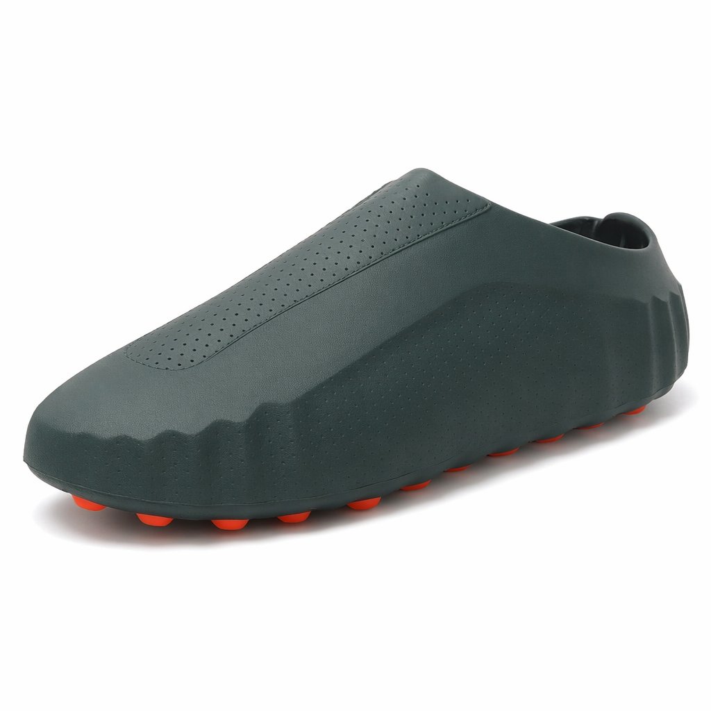 Cushioned Slide Sandal · Slate/Crimson