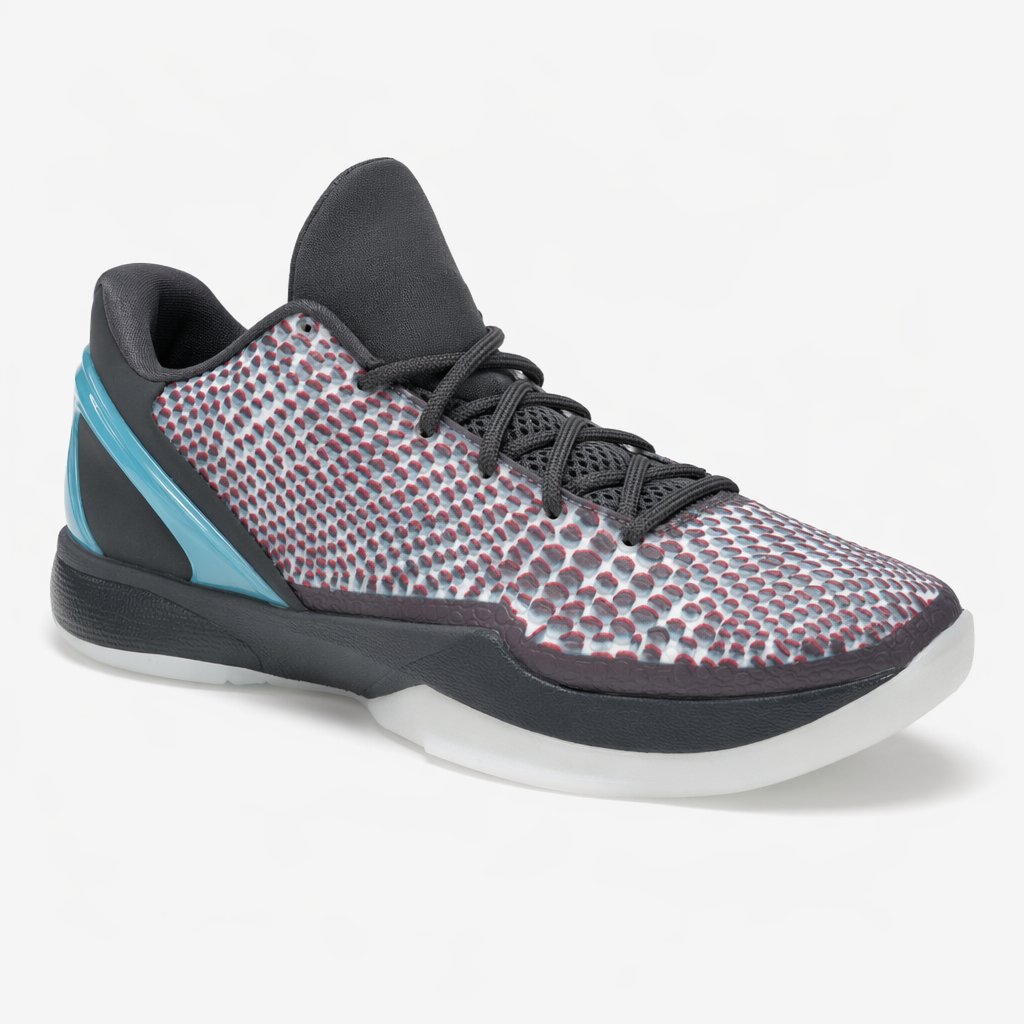 Low-Top Cushioned Basketball Sneaker · Grey/Blue/Red