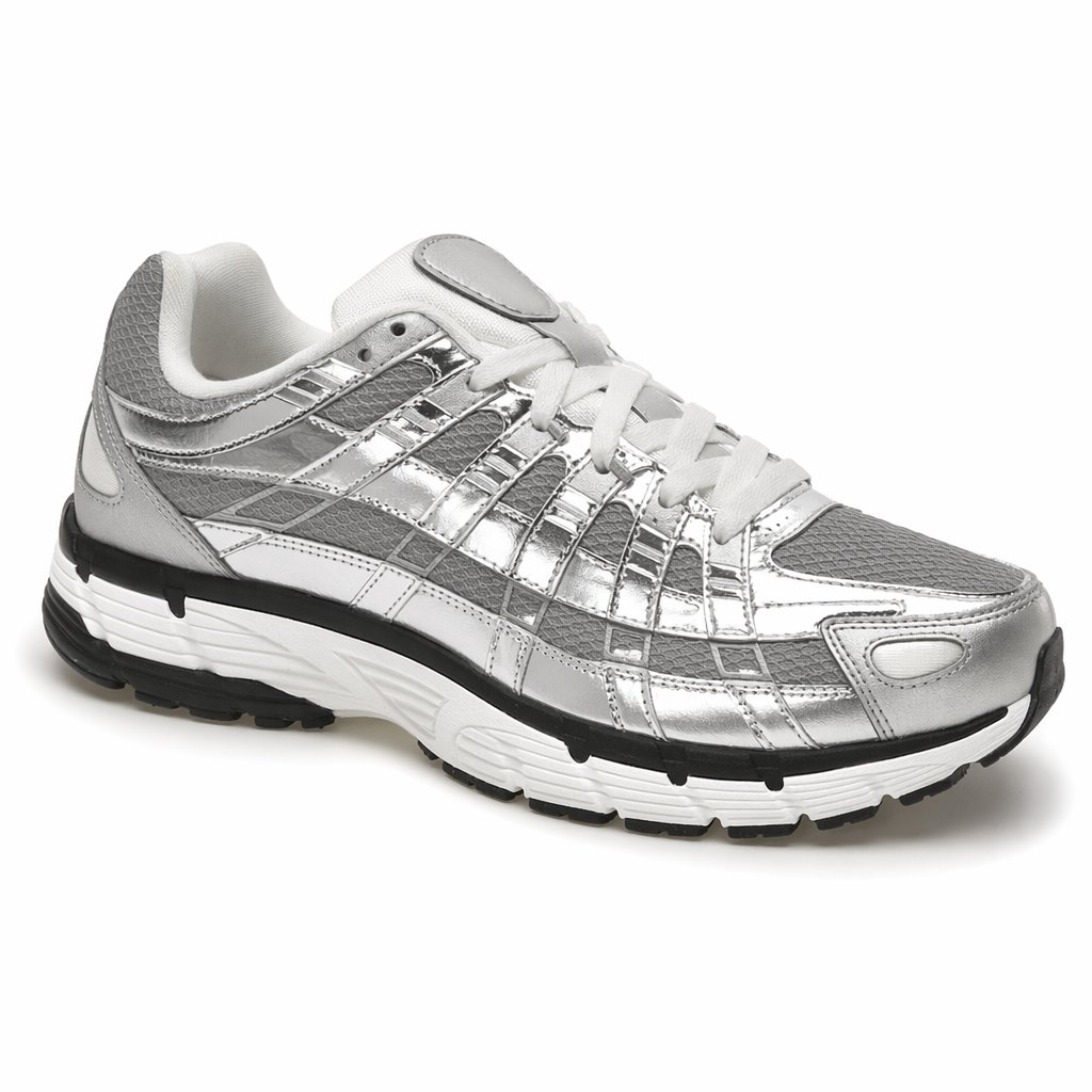 Retro Mesh Runner · Metallic Silver
