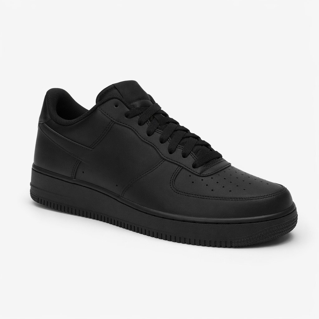Classic Low-Top Leather Sneaker · Triple Black