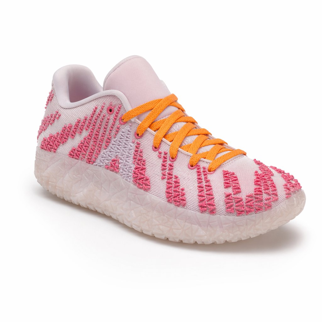 Cushioned Basketball Sneaker · Pink/Red