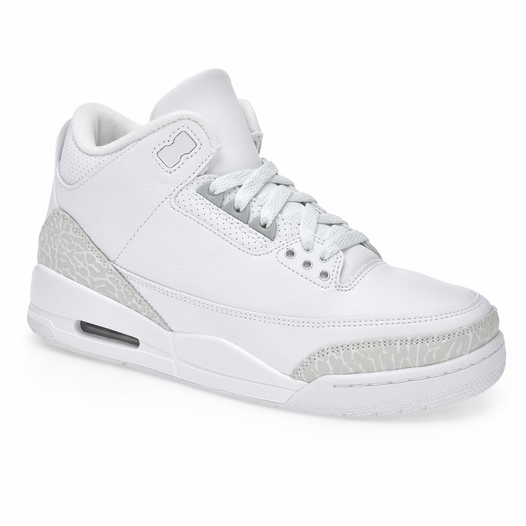 Mid-Top Elephant-Print Basketball Sneaker · White/Silver