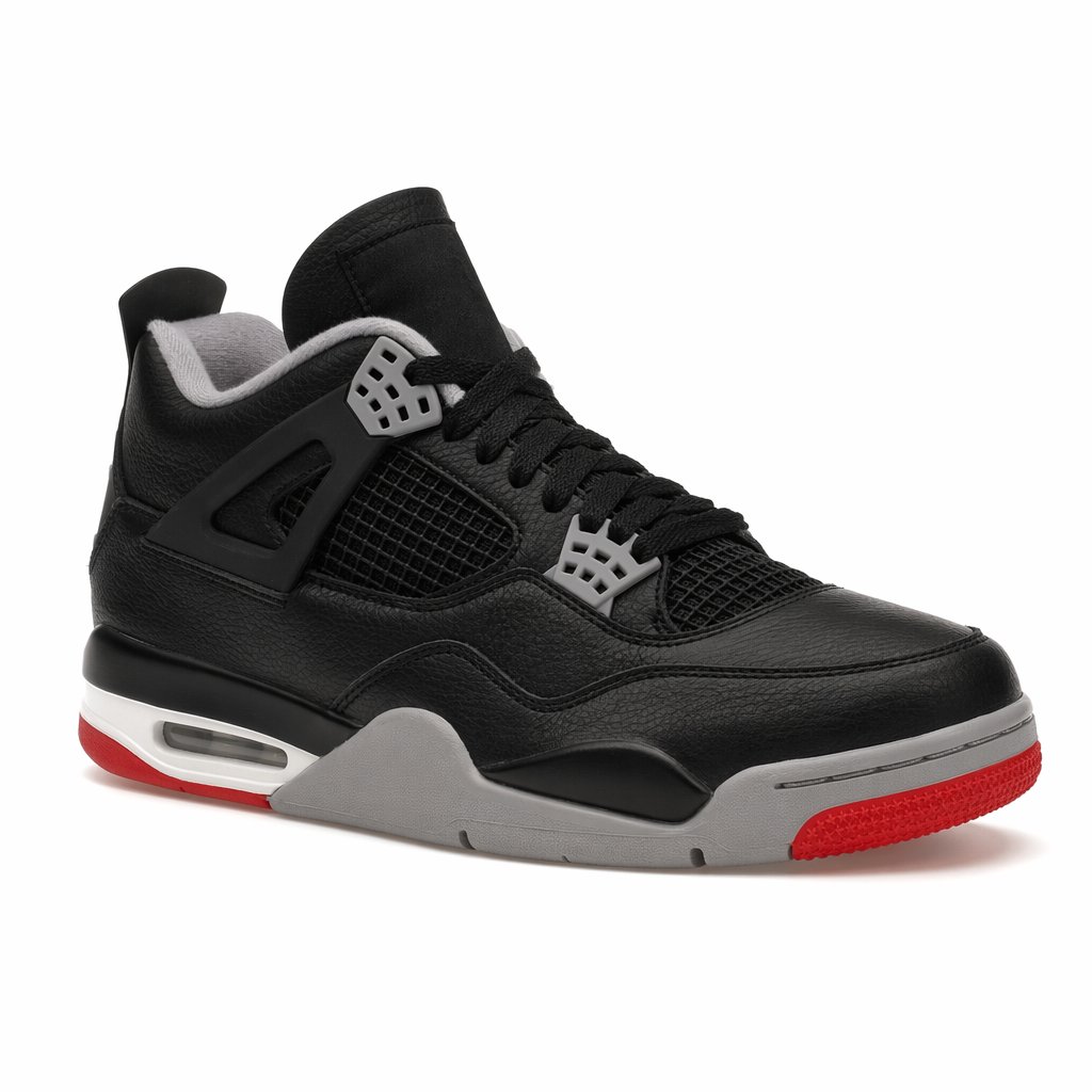 Mid-Top Mesh Basketball Sneaker · Black/Red/White