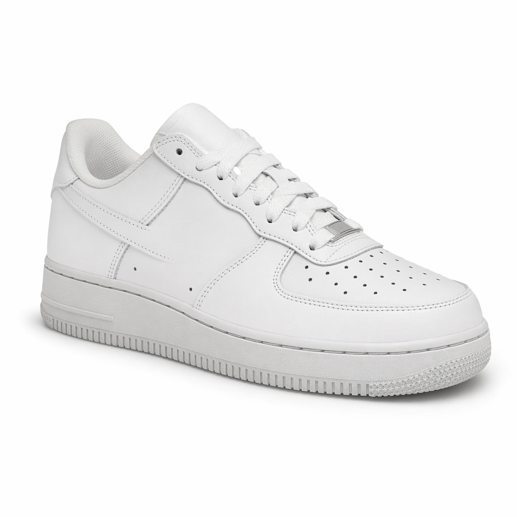 Classic Low-Top Leather Sneaker · White