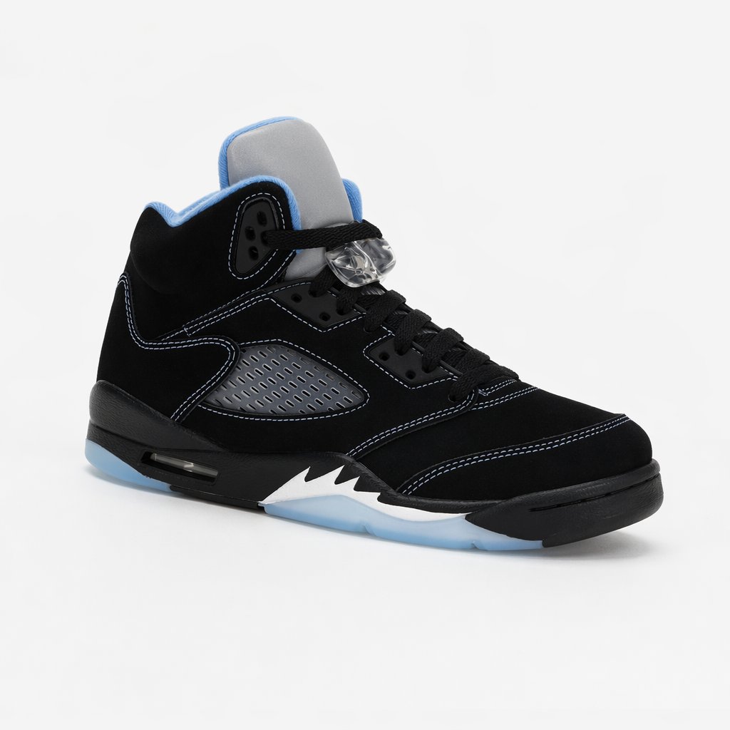 Mid-Top Basketball Sneaker · Black/Blue (GS)