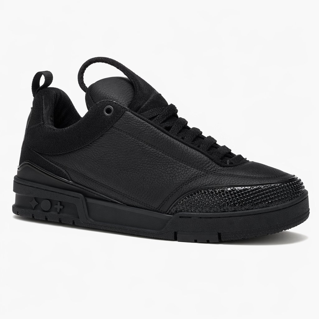 Chunky Low-Top Skate Sneaker · Triple Black