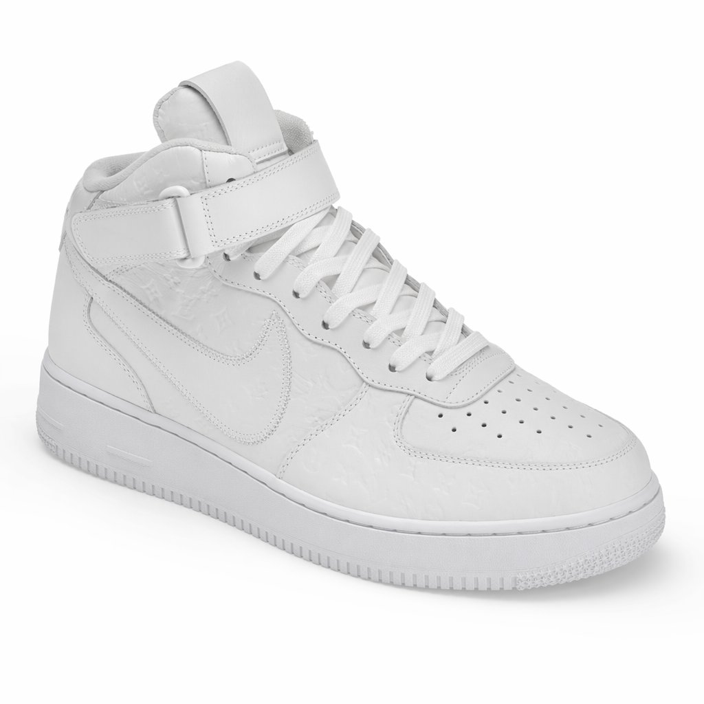 Mid-Top Leather Sneaker · White