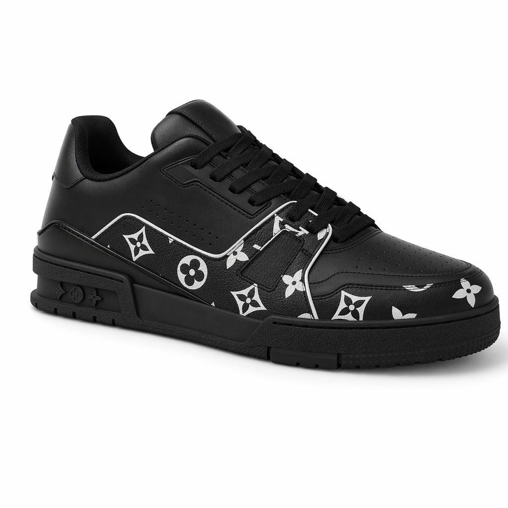 High-Top Chunky Sneaker · Black/White