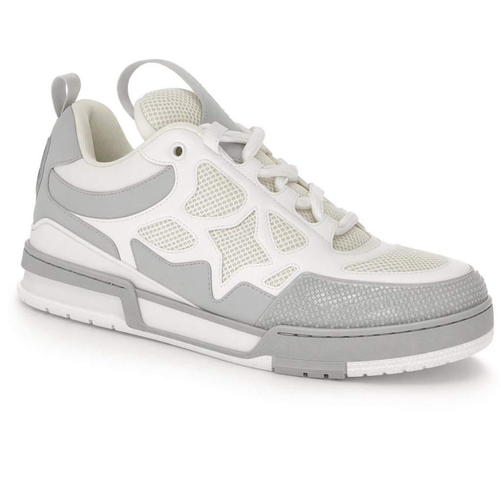 Chunky Low-Top Skate Sneaker · Grey/White