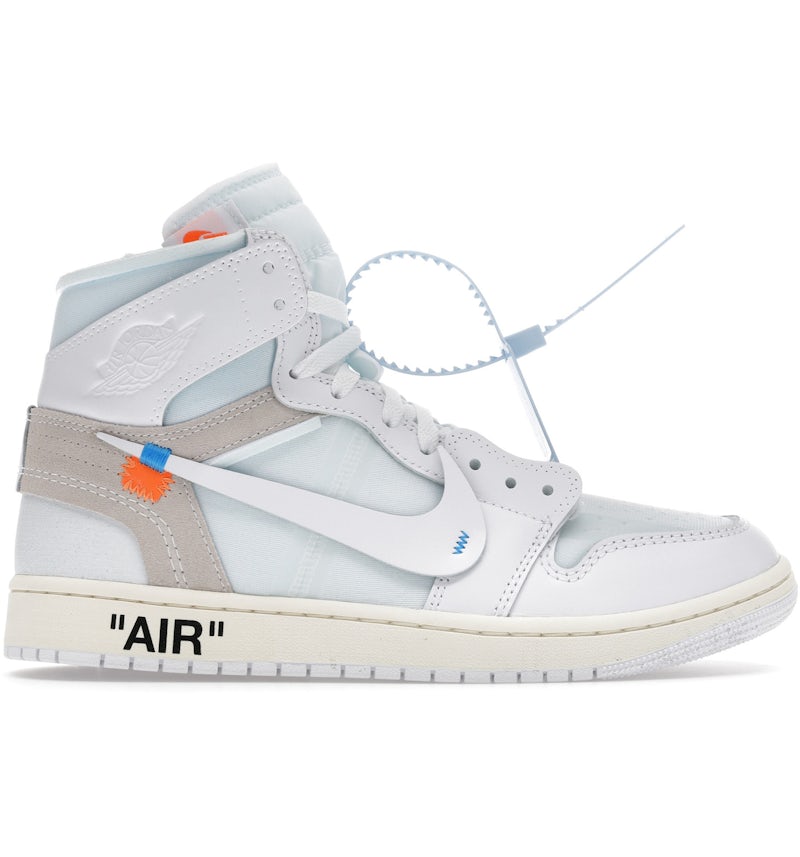 High-Top Leather Basketball Sneaker · White