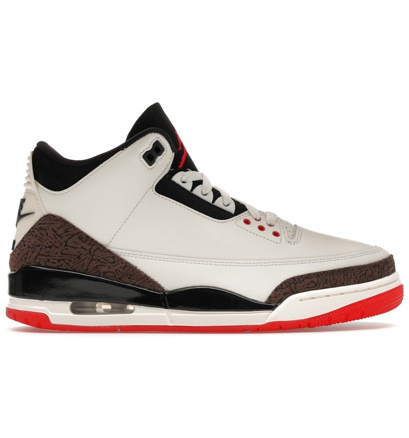 Mid-Top Elephant-Print Basketball Sneaker · Sail/Red