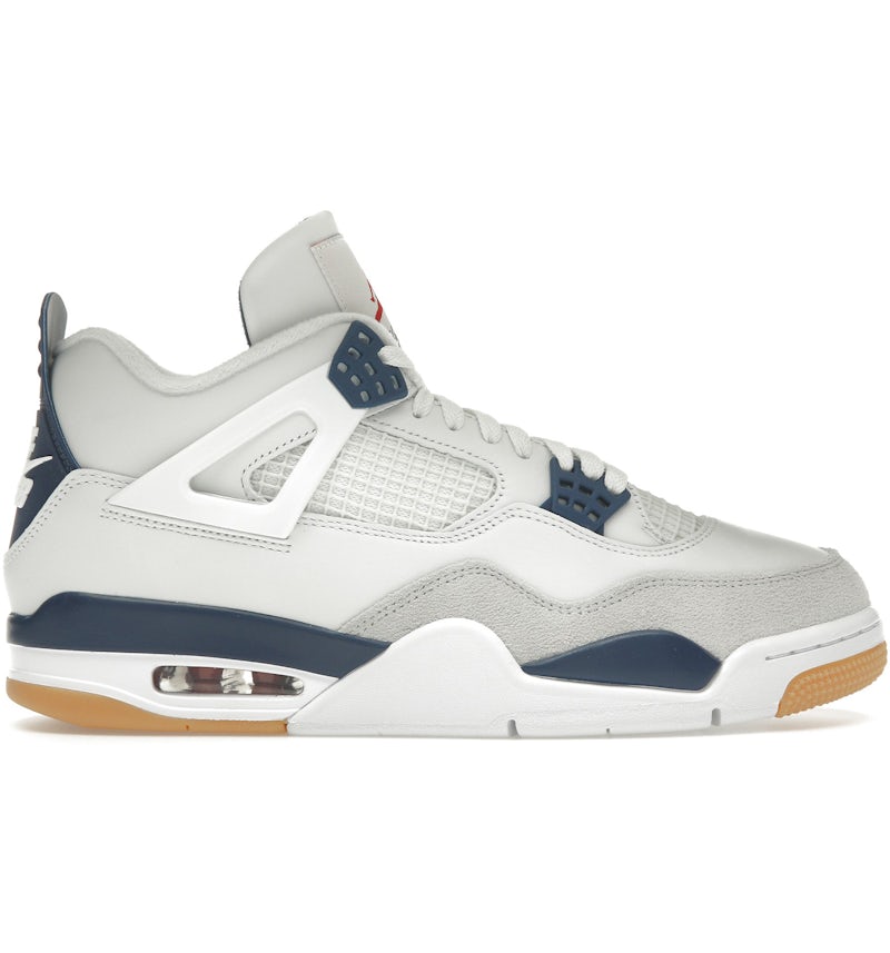 Mid-Top Mesh Basketball Sneaker · White/Navy