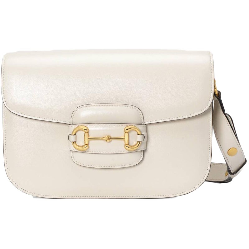 Gucci 1955 Horsebit Shoulder Bag Small White