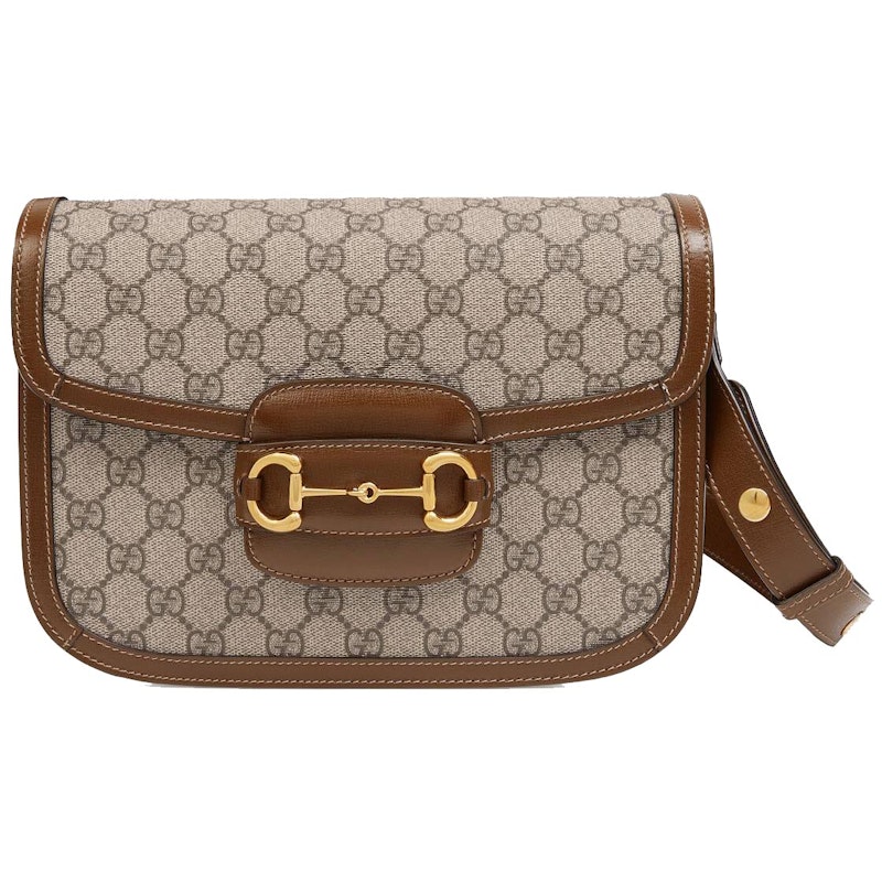Gucci 1955 Horsebit Shoulder Bag Small Beige/Brown